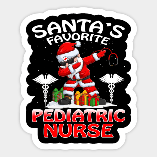 Santas Favorite Pediatric Nurse Christmas T Shirt Sticker